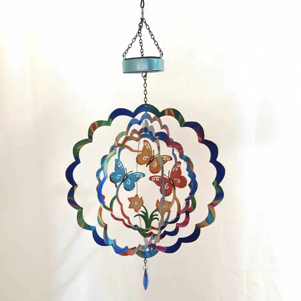 butterfly hanging wind spinner