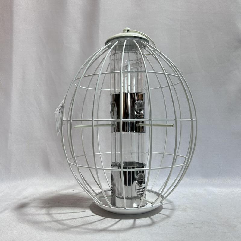 green automatic bird feeder